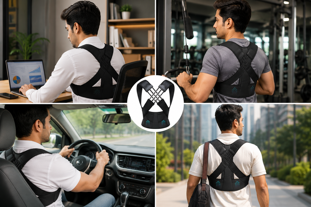 Posture Corrector Free Size Designed to provide exceptional Back Straight And Shoulder Support Belt